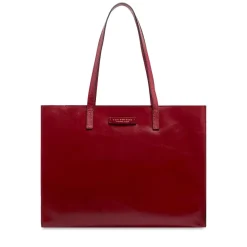 Borsa Donna Shopper THE BRIDGE linea Mirra in Pelle Rosso Mattone