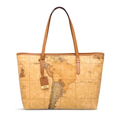 Borsa Donna Shopping Grande con Zip 1A Classe Alviero Martini stampa Geo Classic D007