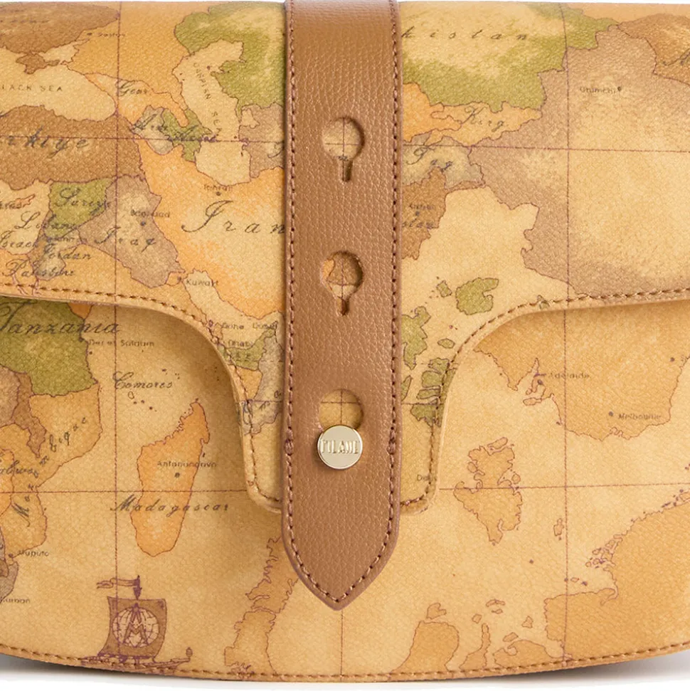 Borsa Donna Sottospalla 1A Classe Alviero Martini linea Escape Geo stampa Geo Classic e Cuoio LE62