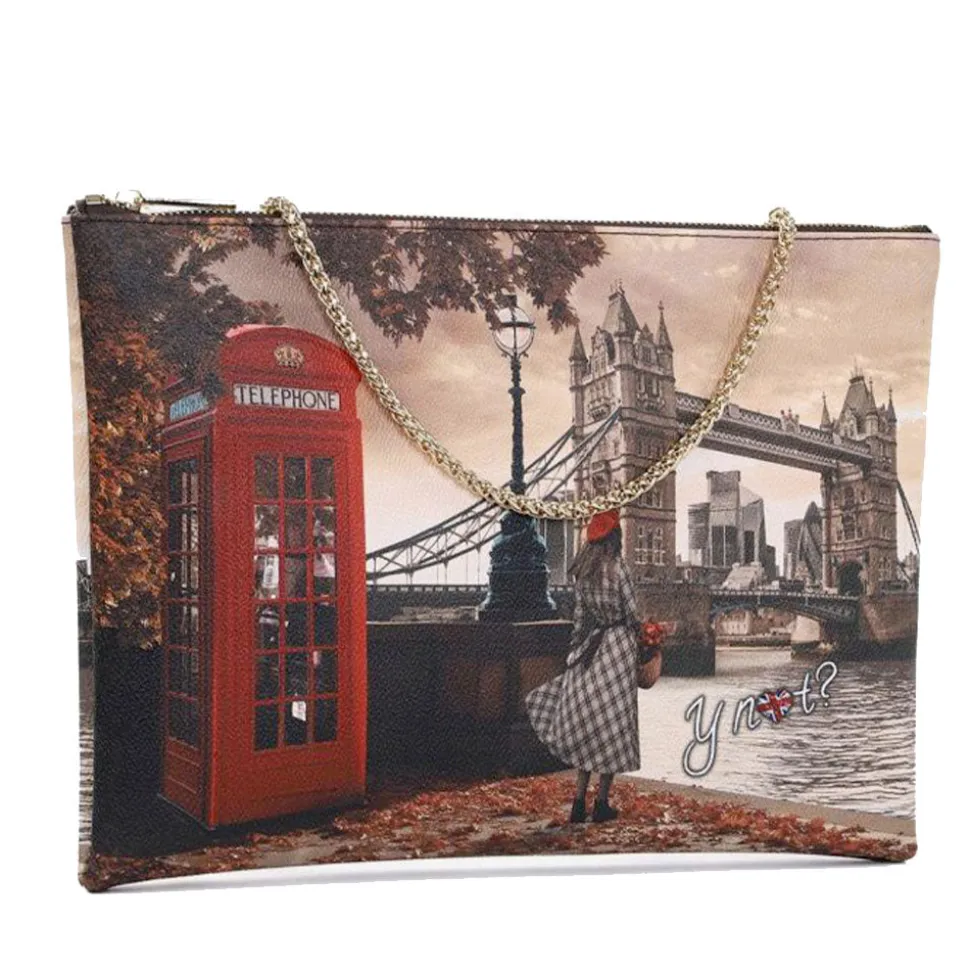 Borsa Donna Y NOT Clutch con Tracolla in Catena YES-605 London Bridge