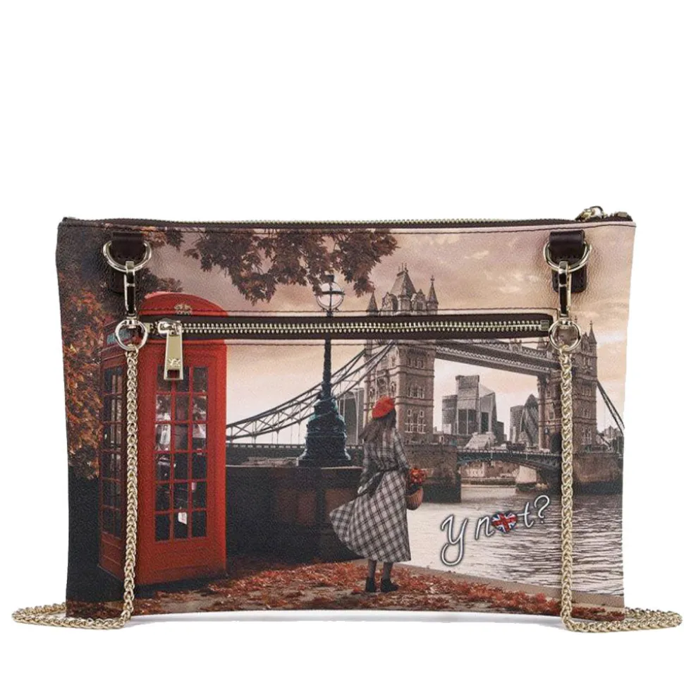 Borsa Donna Y NOT Clutch con Tracolla in Catena YES-605 London Bridge
