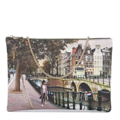 Borsa Donna Y NOT Clutch con Tracolla in Catena YES-605 Venice Postacard
