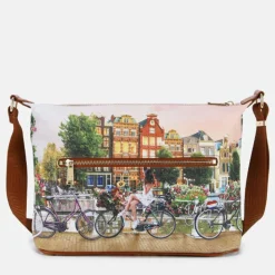 Borsa Donna Y NOT Hobo Easy Large a Tracolla YES-607 Flower River