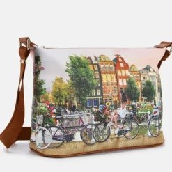 Borsa Donna Y NOT Hobo Easy Large a Tracolla YES-607 Flower River