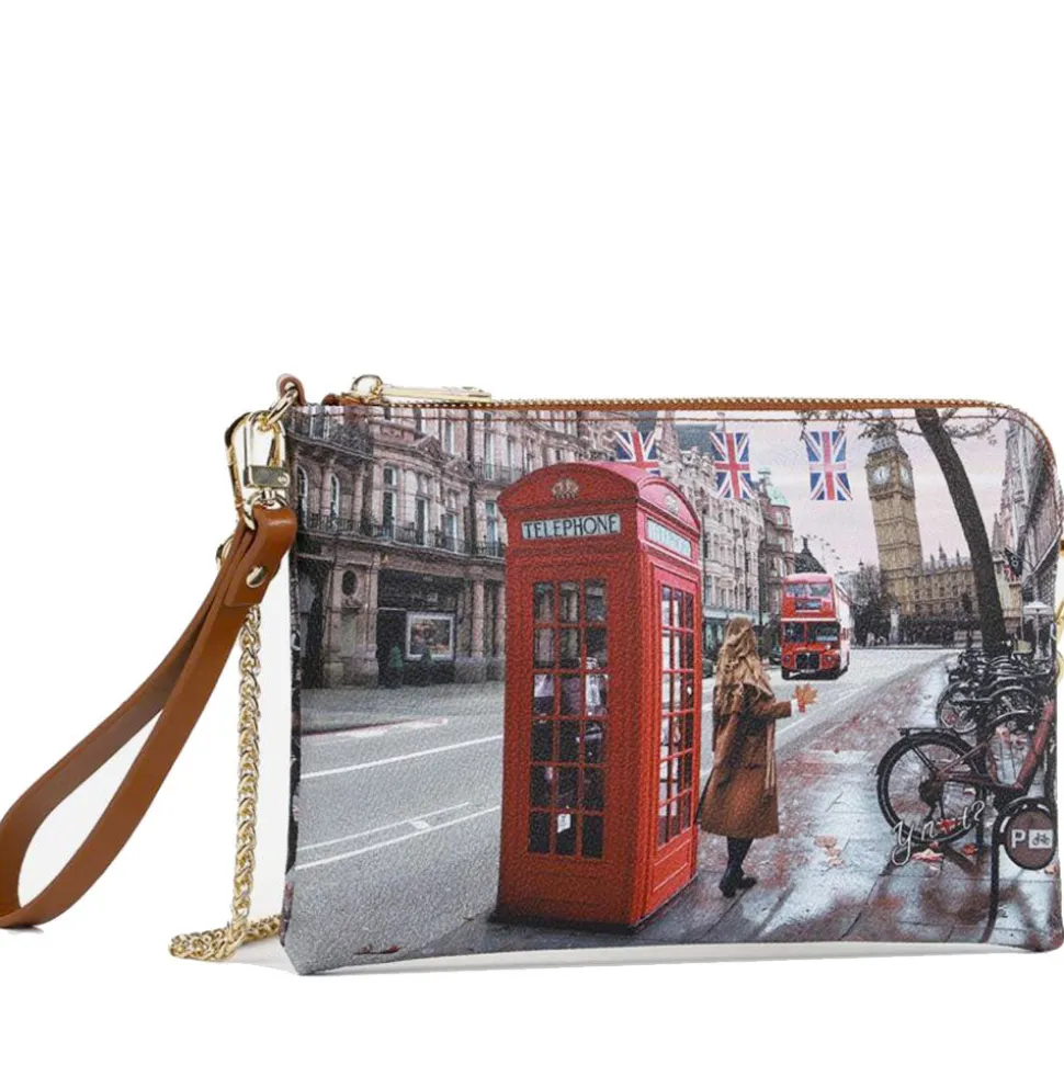 Borsa Donna Y NOT Pochette con Tracolla YES-384 Red London