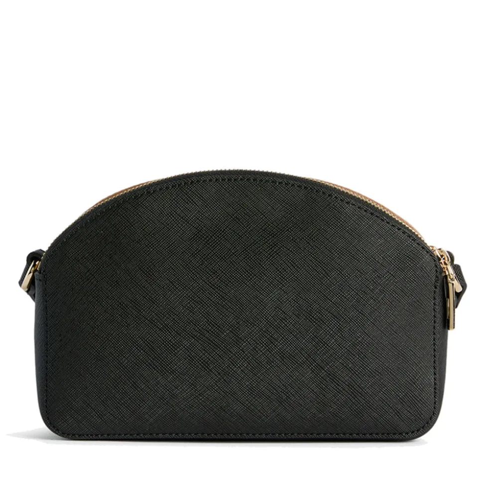 Borsa Doppia Zip a Tracolla 1A Classe Alviero Martini linea Aura Bag stampa Saffiano Nera LF04