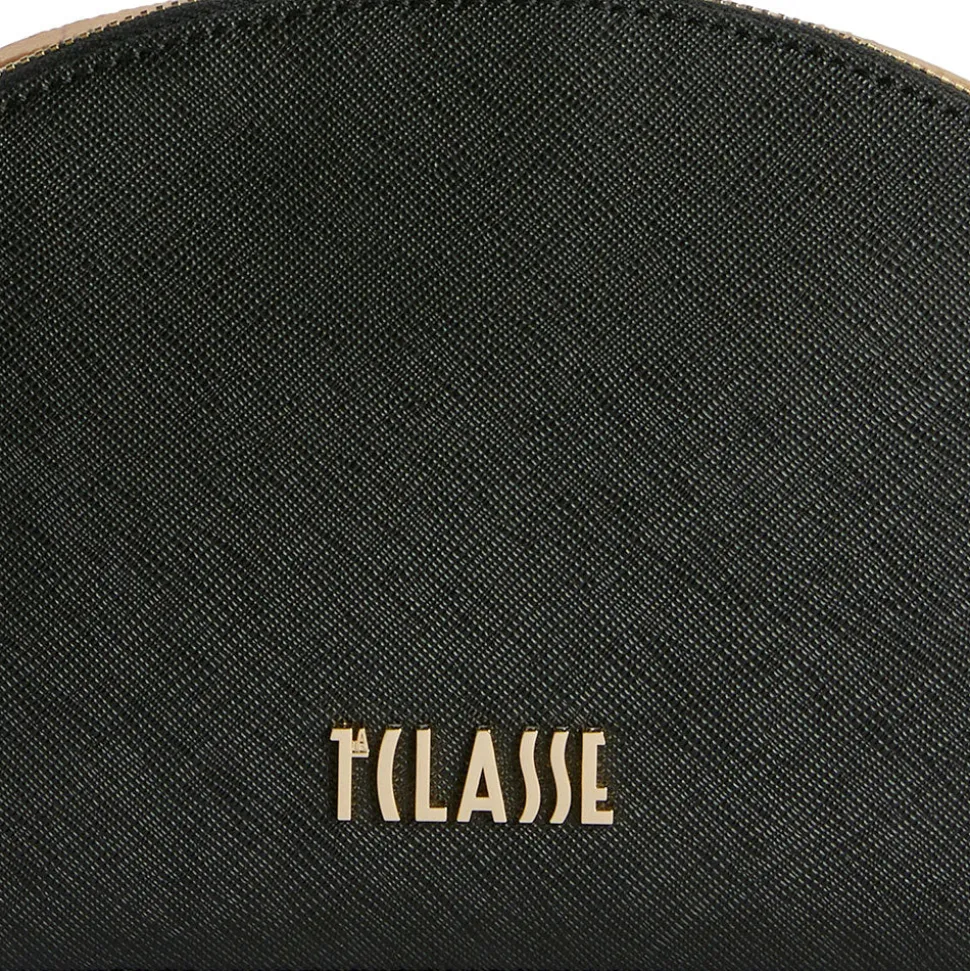 Borsa Doppia Zip a Tracolla 1A Classe Alviero Martini linea Aura Bag stampa Saffiano Nera LF04