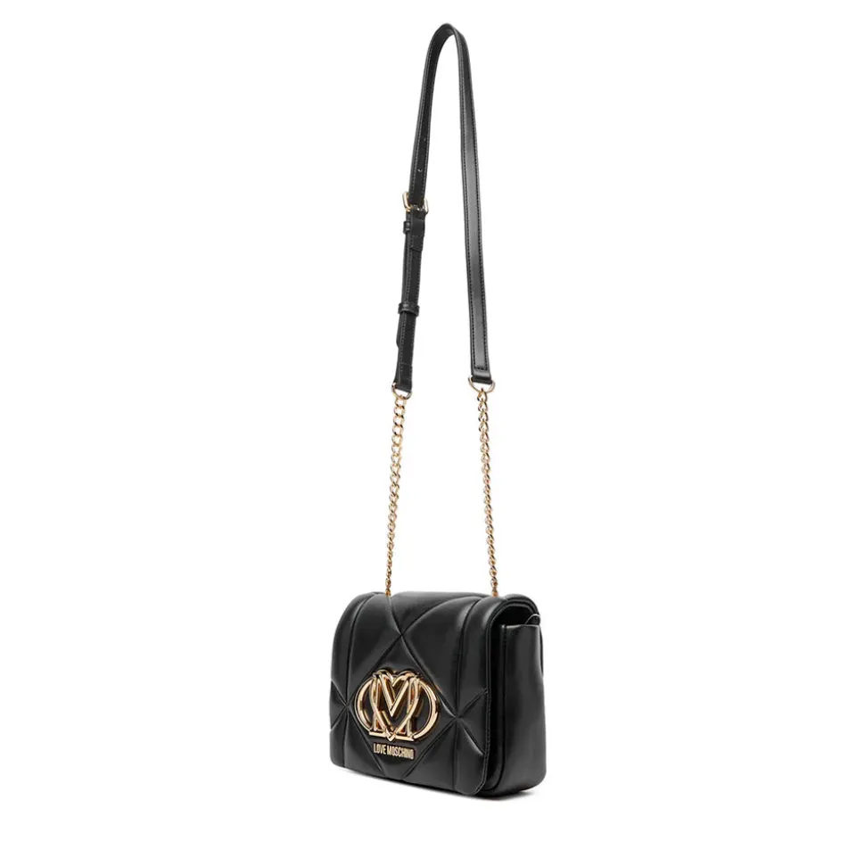 Borsa Mini Donna a Tracolla LOVE MOSCHINO linea Embossed Trapuntata Nera