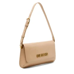 Borsa Piatta a Spalla LOVE MOSCHINO linea Lettering Logo Nude