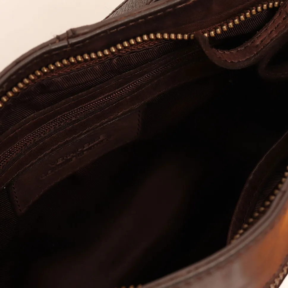 Borsello Uomo in Pelle Marrone - Gianni Conti linea Vintage
