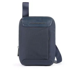 Borsello Uomo PIQUADRO in Tessuto e Pelle Blu Linea Macbeth - CA3084S115