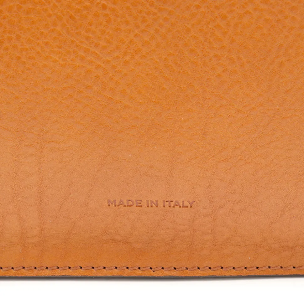 Cartella Uomo Verticale THE BRIDGE linea Leone in Pelle color Cognac