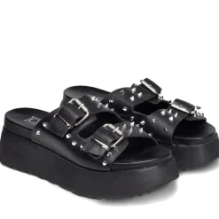 Ciabatte CULT Janis 3146 in Pelle Black - Silver