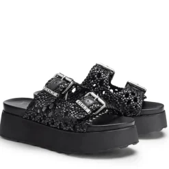 Ciabatte CULT Janis 4476 in Pelle Intrecciata Colore Nero