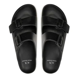 Ciabatte Donna ARMANI EXCHANGE con Doppia Fascia Colore Nero