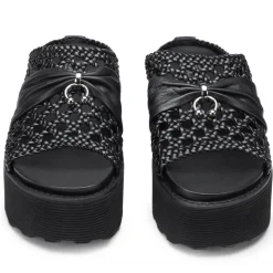 Ciabatte Donna CULT Nancy 3457 in Pelle Intrecciata Colore Nero