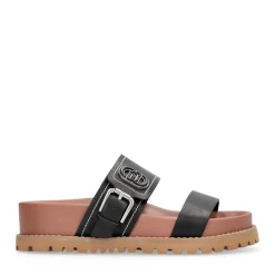 Ciabatte Donna Doppia Fascia LIU JO Livia 02 in Pelle Nera