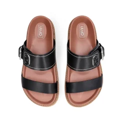 Ciabatte Donna Doppia Fascia LIU JO Livia 02 in Pelle Nera