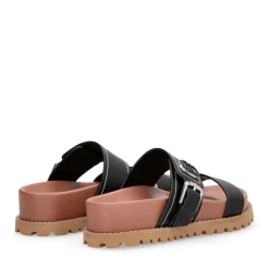 Ciabatte Donna Doppia Fascia LIU JO Livia 02 in Pelle Nera