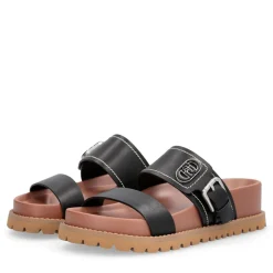 Ciabatte Donna Doppia Fascia LIU JO Livia 02 in Pelle Nera