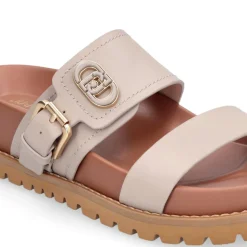 Ciabatte Donna Doppia Fascia LIU JO Livia 02 in Pelle Beige