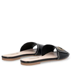 Ciabatte Donna Flat LIU JO Sandy 03 in Pelle Nera