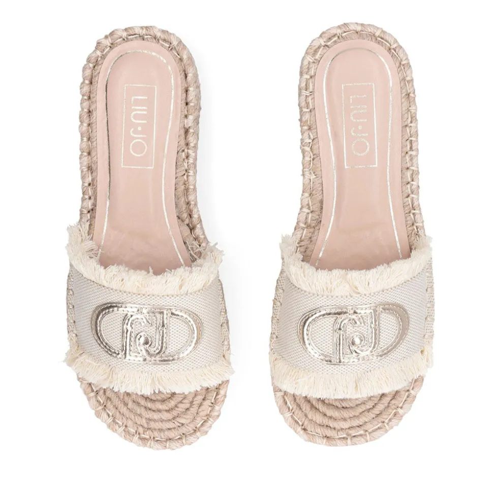 Ciabatte Donna Modello Espradillas LIU JO Paros 02 in Canvas Bianco