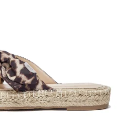 Ciabatte Donna Modello Espradillas LIU JO Paros 03 in Tessuto Stampa Animalier