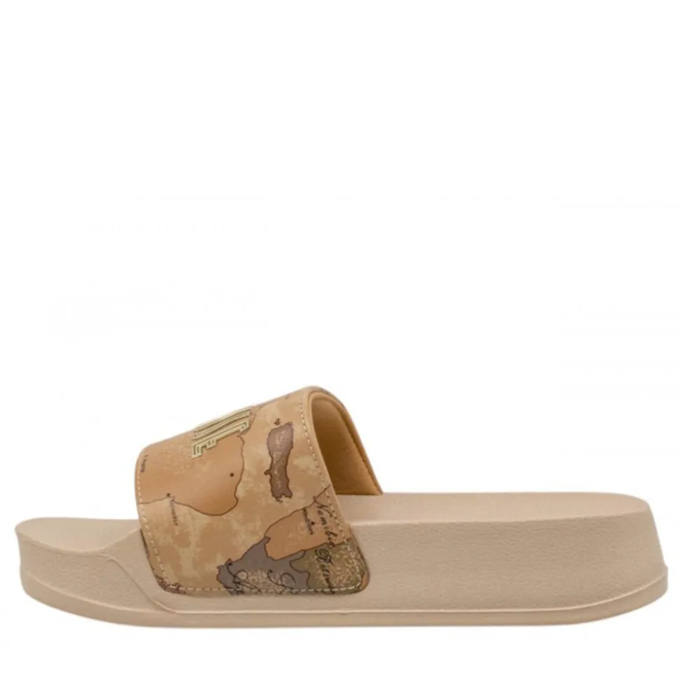 Ciabatte Platform 1A Classe Alviero Martini in Gomma Geo Beige 2505