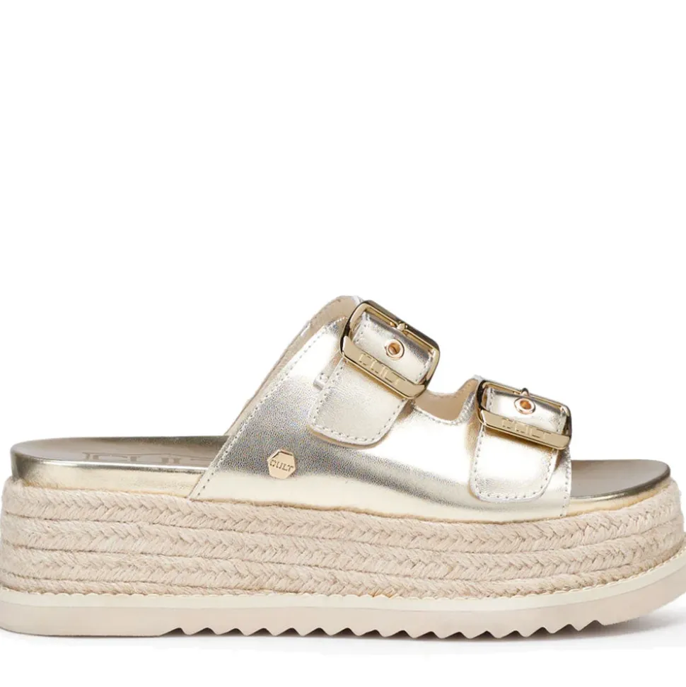 Ciabatte Platform CULT Doja 4515 in Pelle Oro