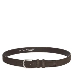Cintura Uomo in Camoscio Marrone Scuro 3,5cm - Made in Italy