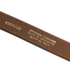 Cintura Uomo in Pelle di Vitello Spazzolato color Cognac 3,5cm - Made in Italy