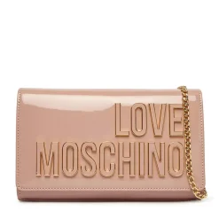 Clutch con Tracolla LOVE MOSCHINO in Vernice Rosa