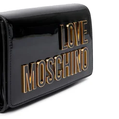 Clutch con Tracolla LOVE MOSCHINO in Vernice Nera