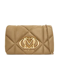 Clutch con Tracolla LOVE MOSCHINO in Tessuto Soft color Sabbia