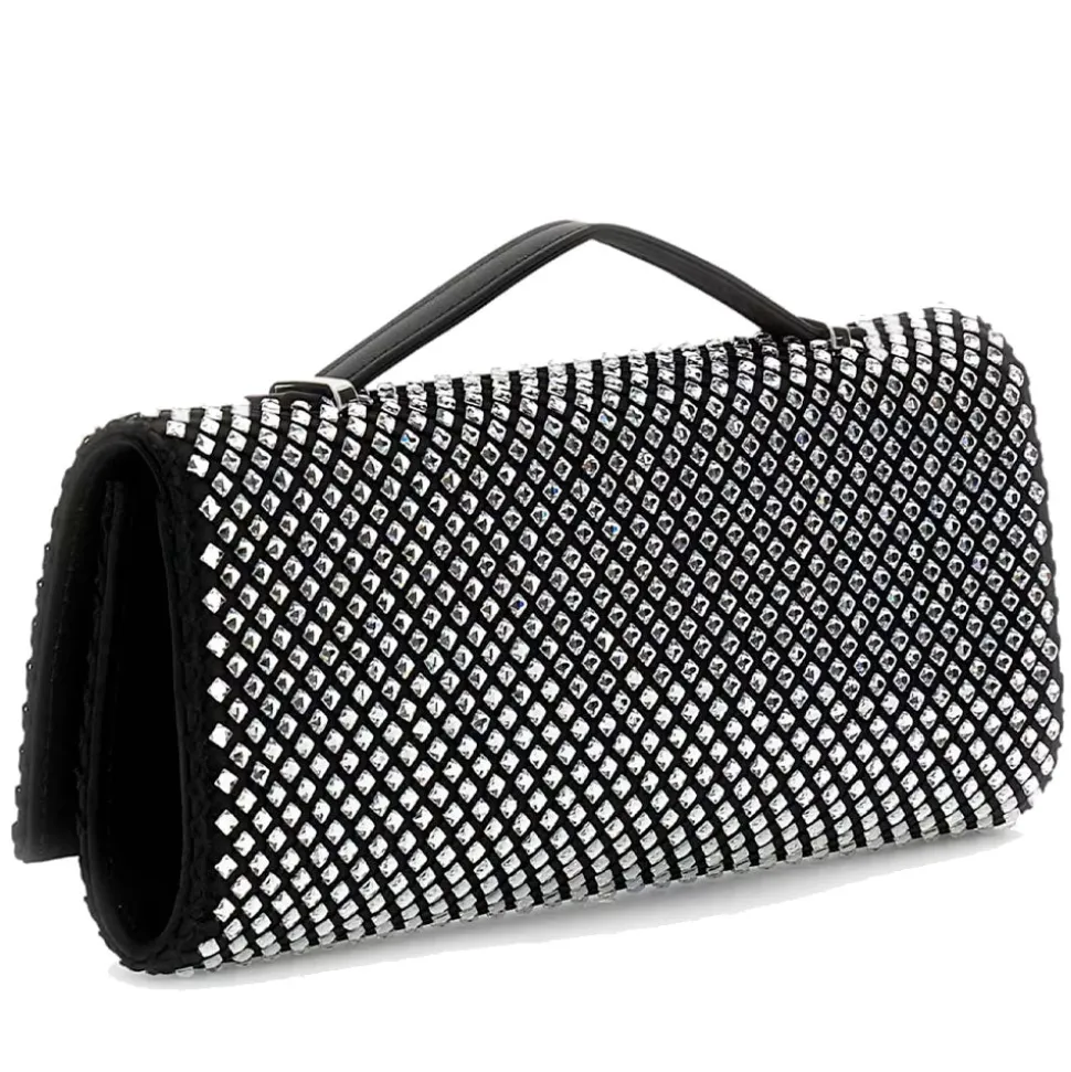 Clutch Donna a Mano con Tracolla GUESS Linea Tasmin colore Nero