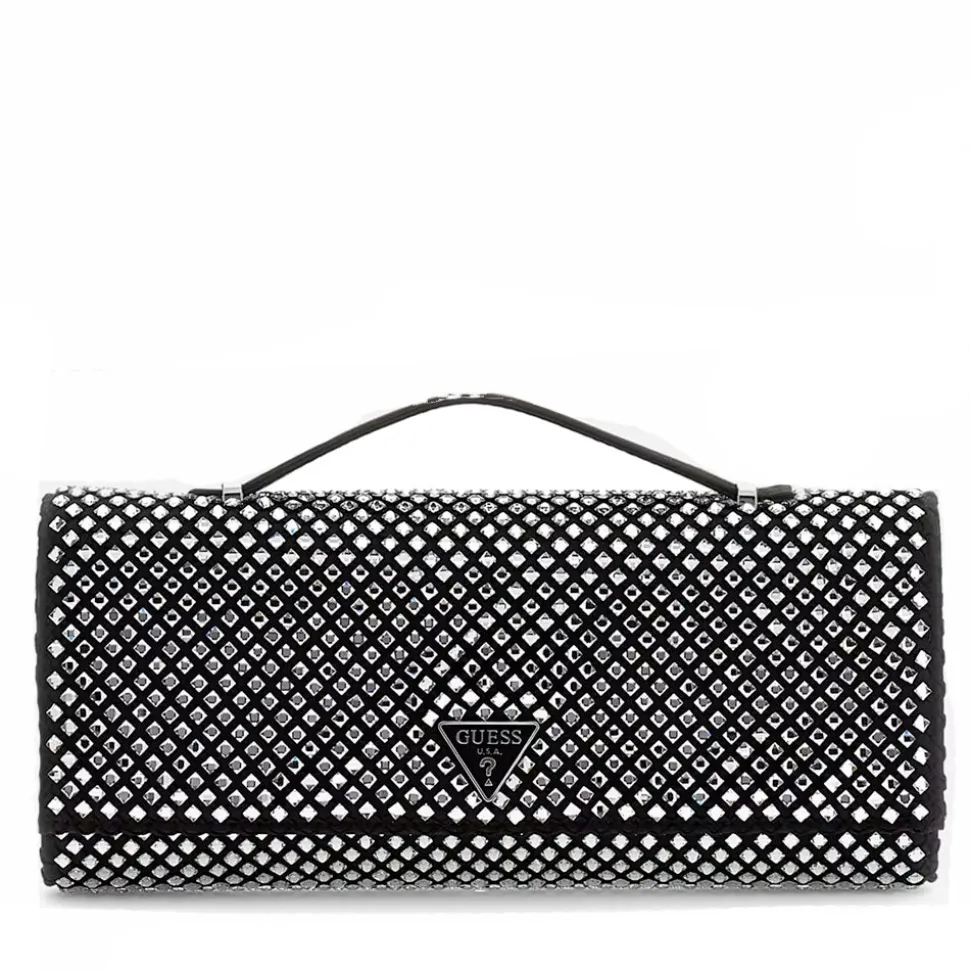 Clutch Donna a Mano con Tracolla GUESS Linea Tasmin colore Nero