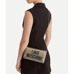 Clutch Donna con Tracolla LOVE MOSCHINO linea Smart Daily Soft Oro