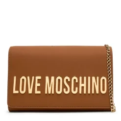 Clutch Donna con Tracolla LOVE MOSCHINO linea Smart Daily Bag Lettering Logo color Cuoio