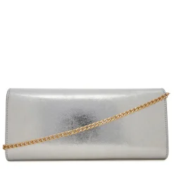 Clutch Donna con Tracolla LOVE MOSCHINO effetto Metallizzato Argento