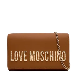 Clutch Donna con Tracolla LOVE MOSCHINO color Cuoio con Maxi Logo