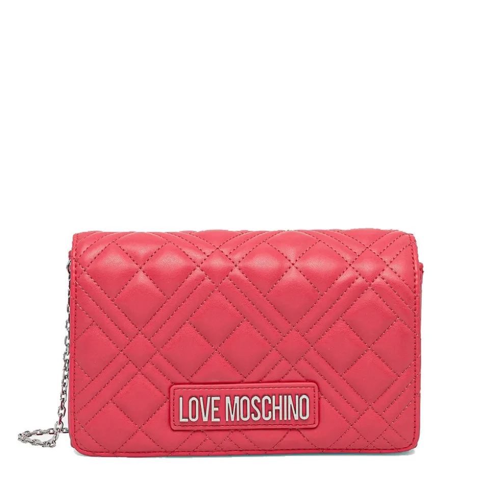 Clutch Donna con Tracolla LOVE MOSCHINO linea Quilted Fuxia