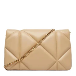 Clutch Trapuntata con Tracolla LOVE MOSCHINO linea Embossed Taupe