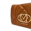 Clutch Trapuntata con Tracolla LOVE MOSCHINO linea Embossed color Cuoio