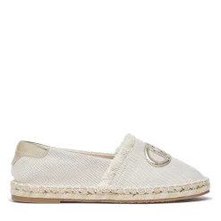 Espadrillas Donna LIU JO Capri 01 in Canvas Beige con Maxi Logo