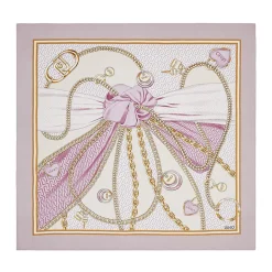 Foulard Donna 120 x 120 cm LIU JO in Tessuto stampa Fiocco Rosa