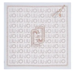 Foulard Donna 120 x 120 cm LIU JO in Tessuto Stampato Blu Chiaro