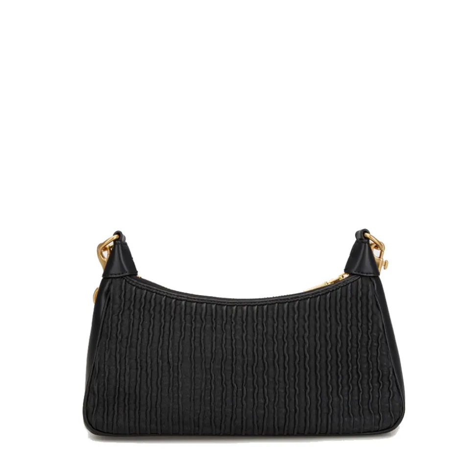 Hobo Bag con Tracolla LOVE MOSCHINO in Nappa Pleated Nera