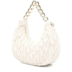 Hobo Bag Donna LOVE MOSCHINO Trapuntata Avorio