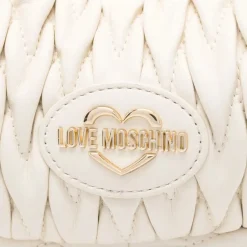 Hobo Bag Donna LOVE MOSCHINO Trapuntata Avorio